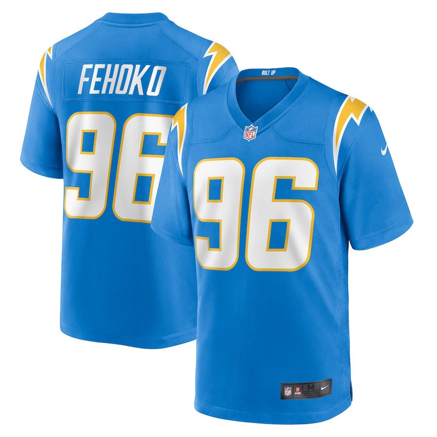 Men Los Angeles Chargers #96 Breiden Fehoko Nike Powder Blue Game Player NFL Jersey